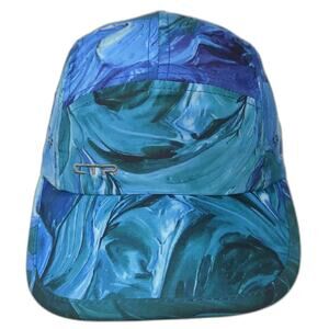 CTR 5 Panel Hat Blue Green Marble Print OS Performance Adjustable Slideback